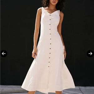 NWT Free People White Button-Down Dress